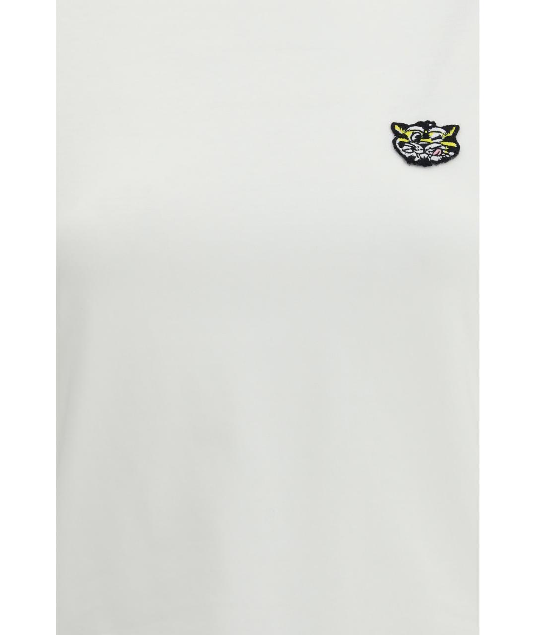 KENZO Белая хлопковая футболка, фото 3
