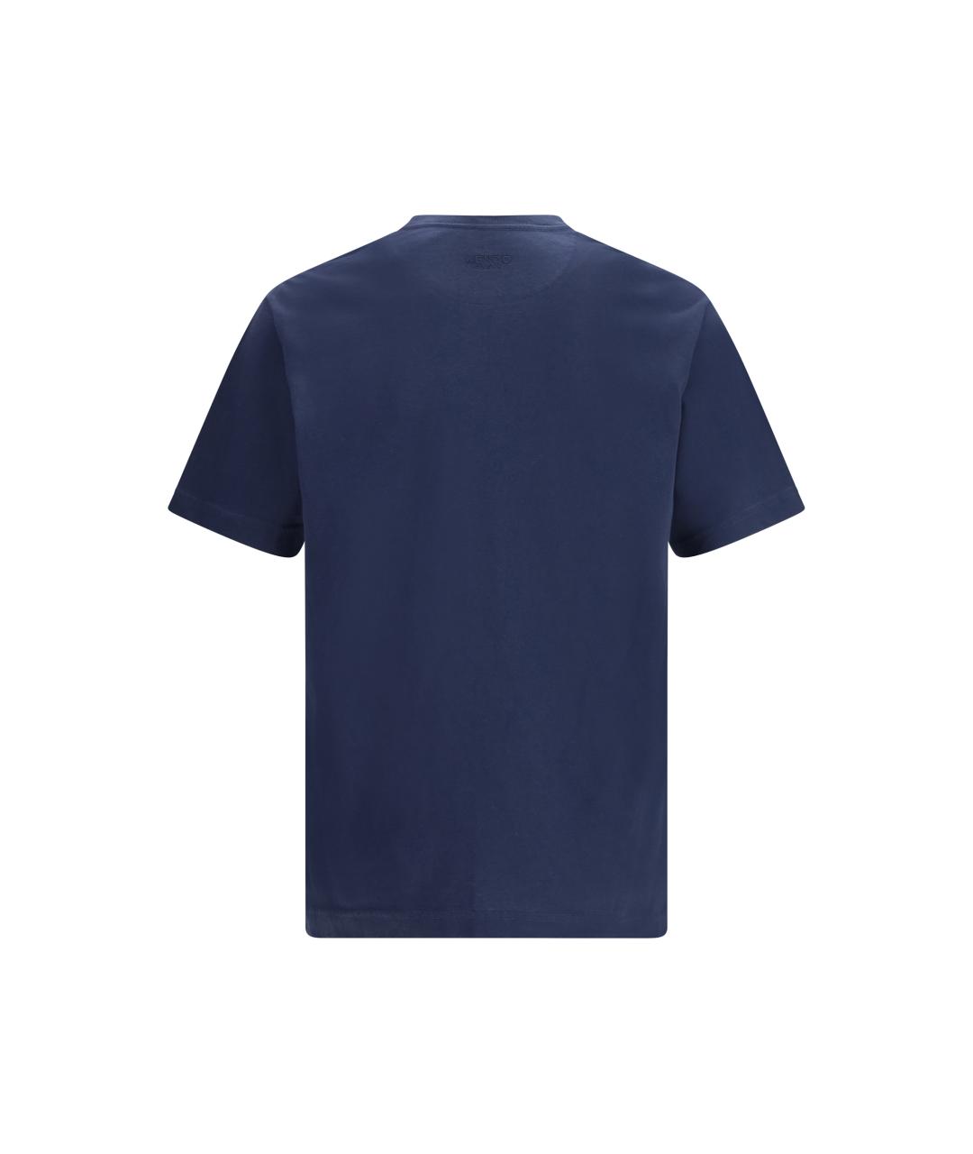 KENZO Темно-синяя хлопковая футболка, фото 2
