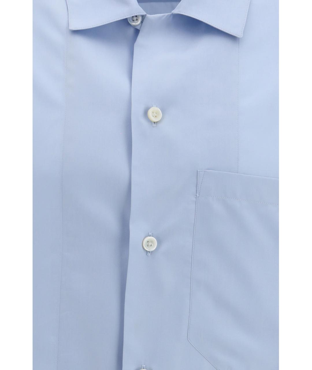 UMIT BENAN Голубая шелковая кэжуал рубашка, фото 3