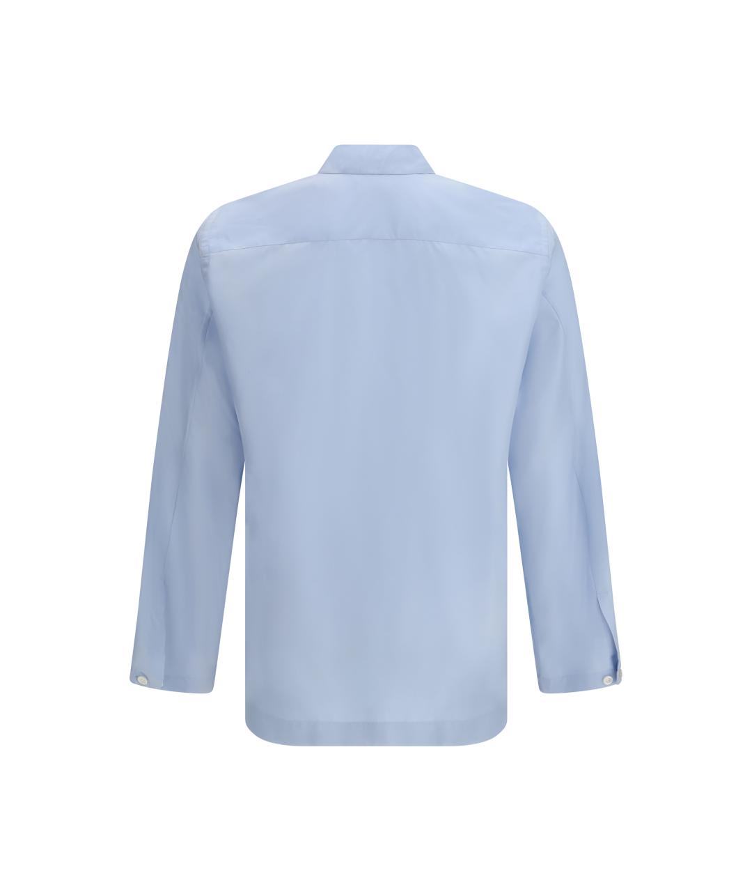 UMIT BENAN Голубая шелковая кэжуал рубашка, фото 2