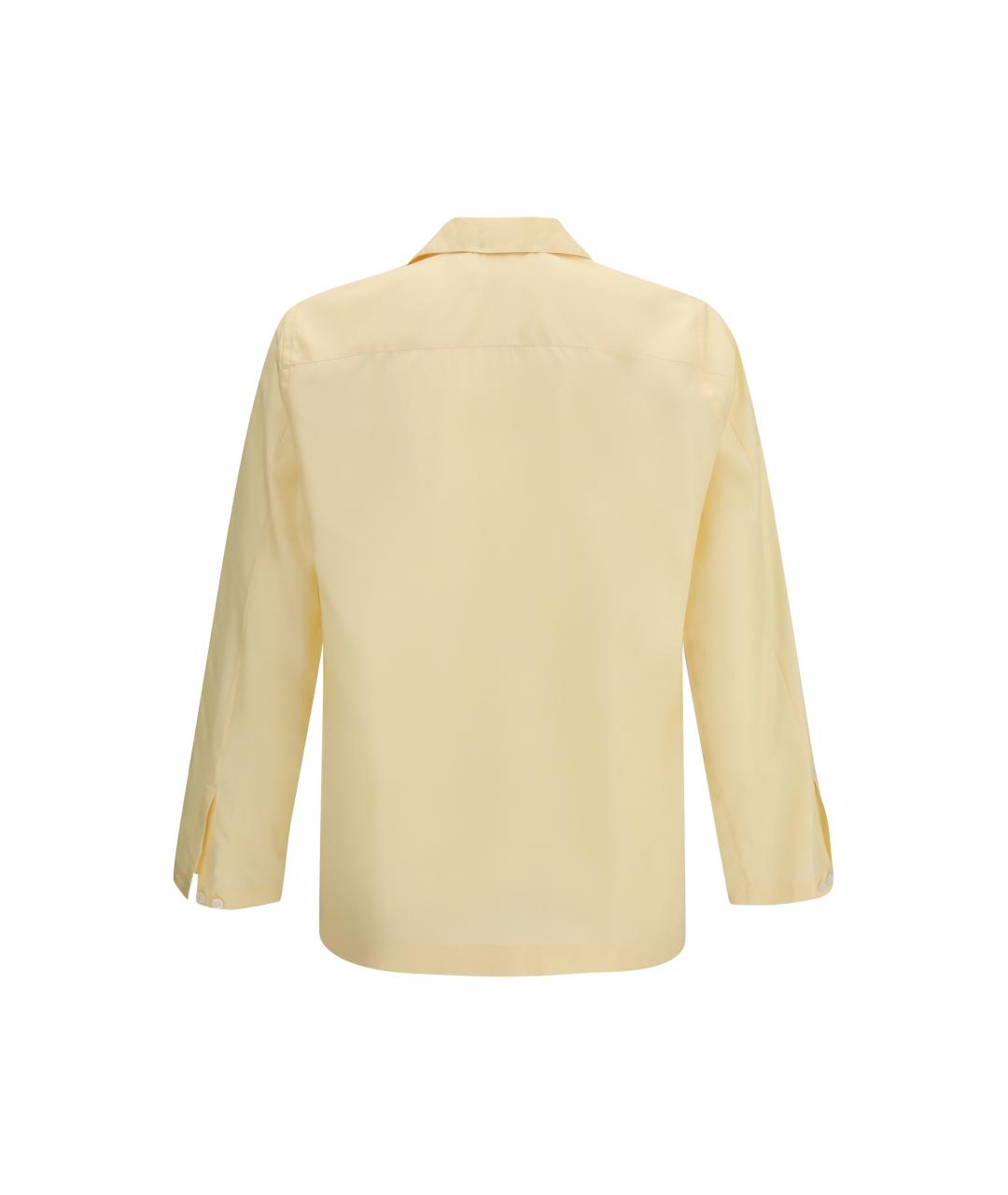UMIT BENAN Желтая шелковая классическая рубашка, фото 2