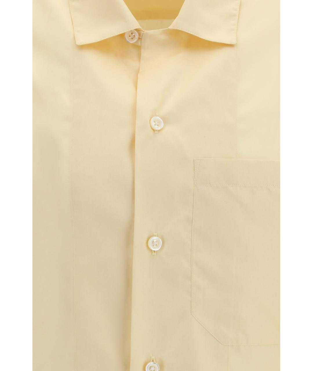 UMIT BENAN Желтая шелковая классическая рубашка, фото 3