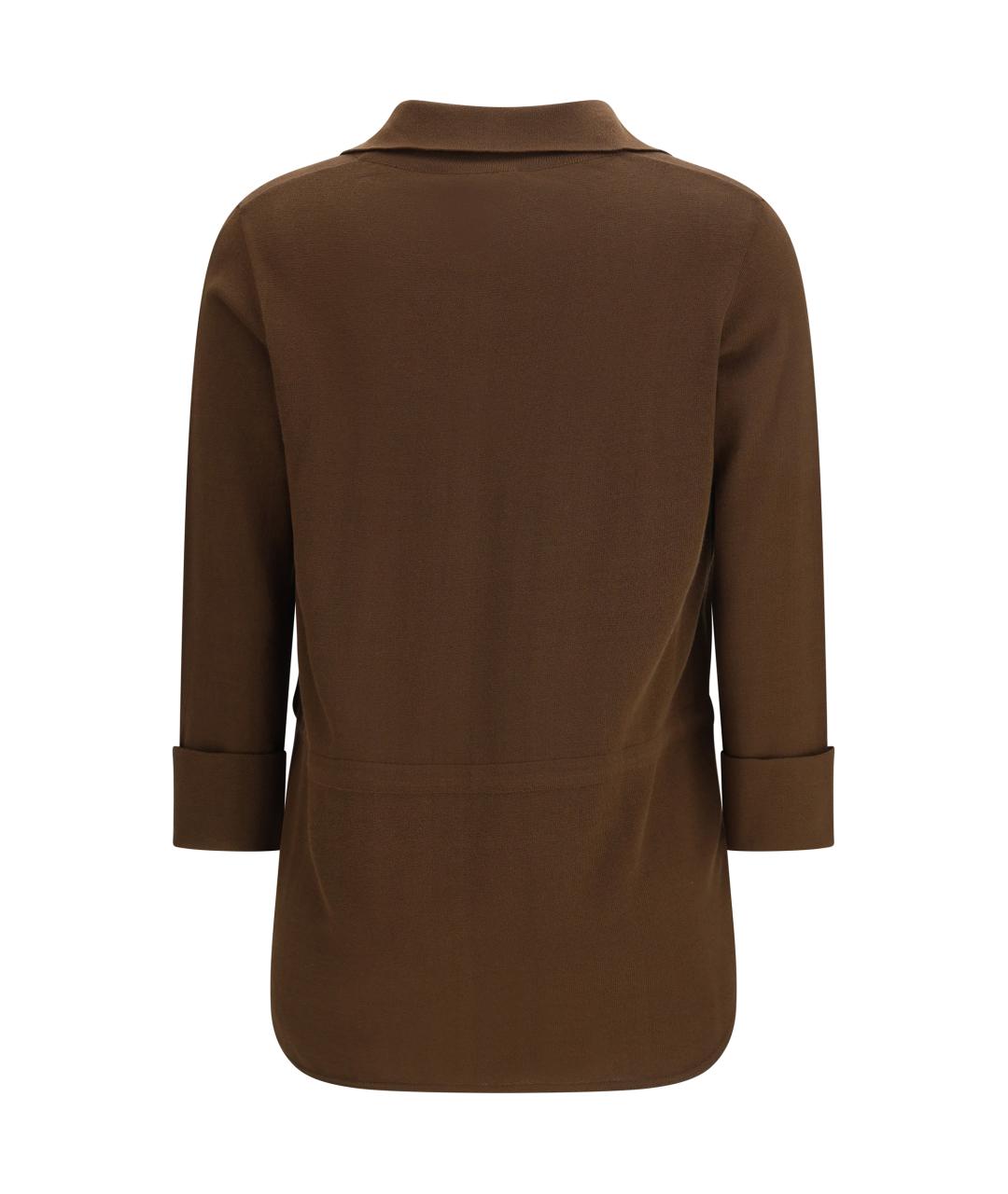 ELLA Коричневая вискозная рубашка, фото 2