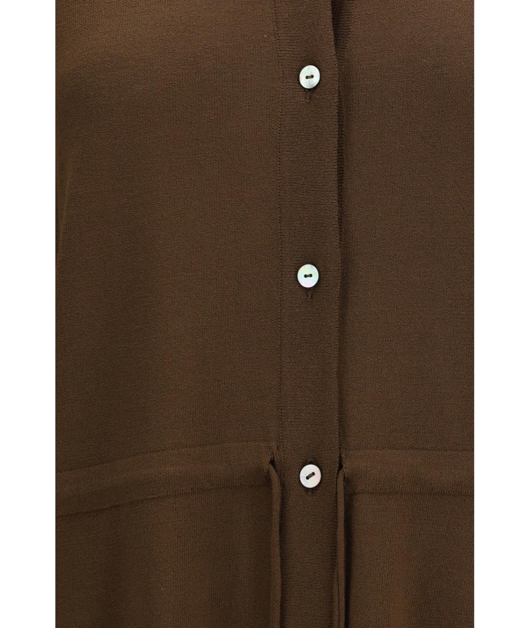 ELLA Коричневая вискозная рубашка, фото 3