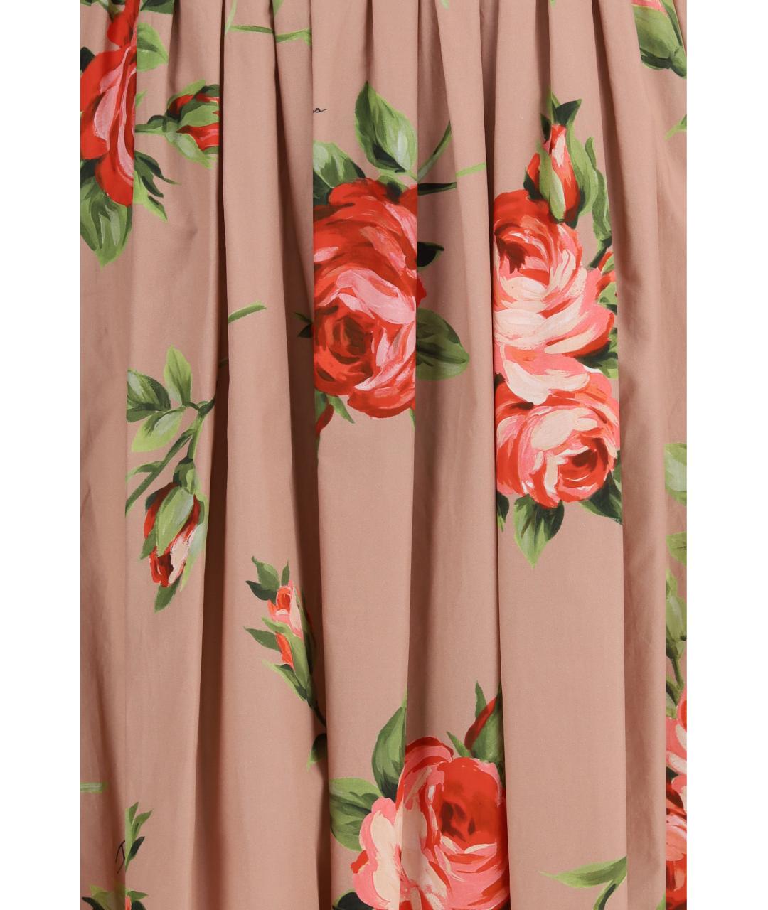 DOLCE&GABBANA Розовое хлопковое повседневное платье, фото 3