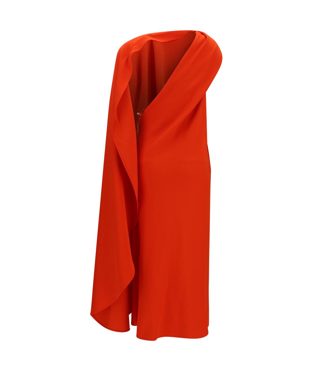 BALENCIAGA Красное шелковое коктейльное платье, фото 2