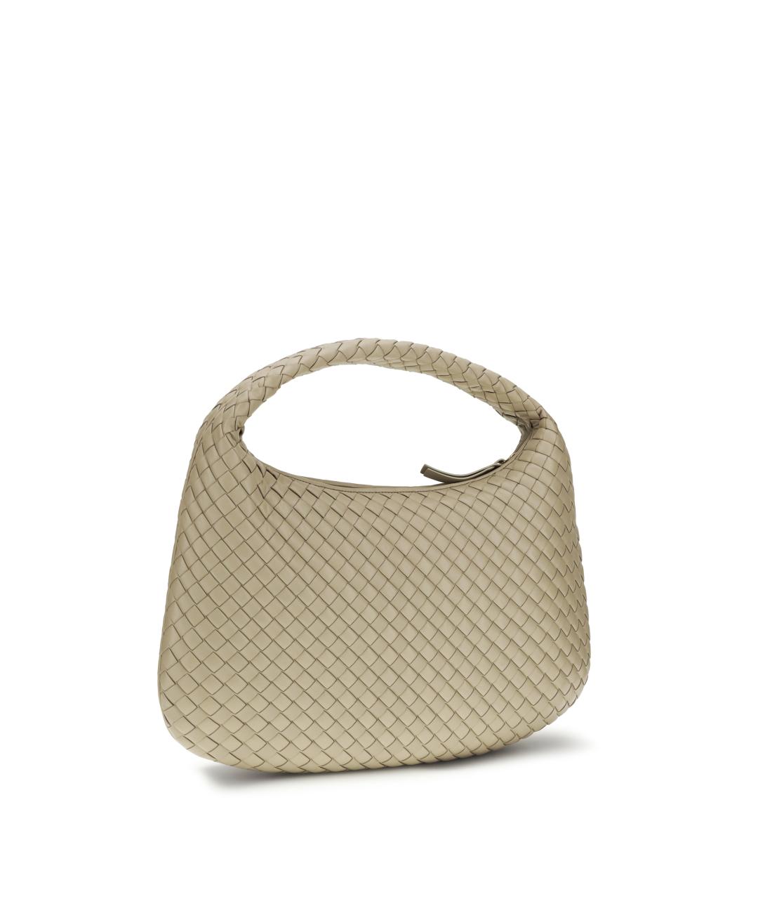 BOTTEGA VENETA Бежевая кожаная сумка через плечо, фото 2