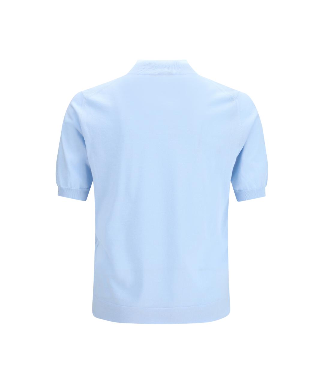 PRADA Голубой хлопковый джемпер / свитер, фото 2