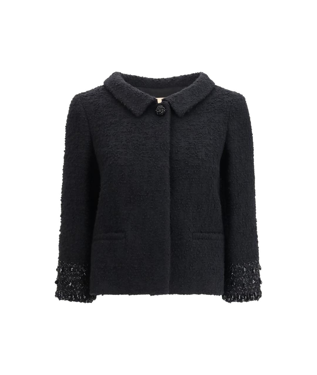 VALENTINO Черный шерстяной жакет/пиджак, фото 1