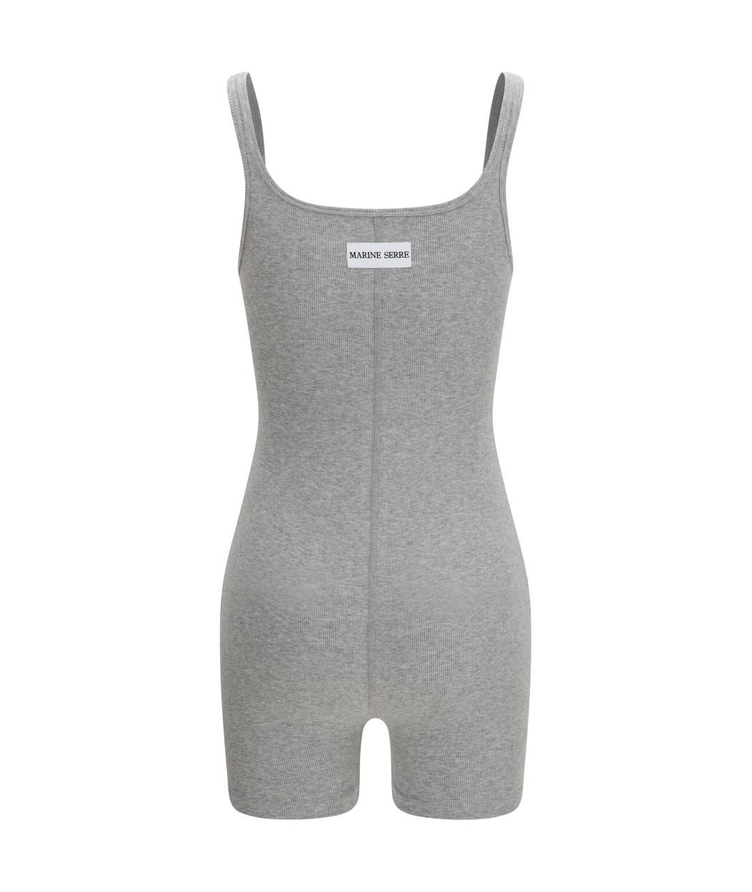 MARINE SERRE Серый хлопковый комбинезон, фото 2