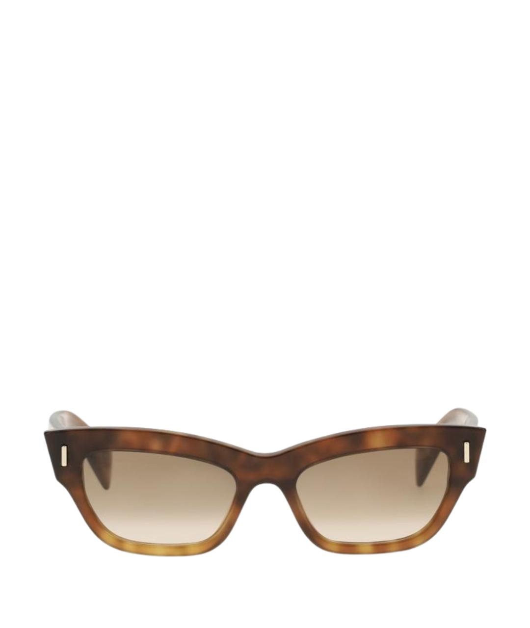 ALEXANDER MCQUEEN Коричневые пластиковые солнцезащитные очки, фото 1