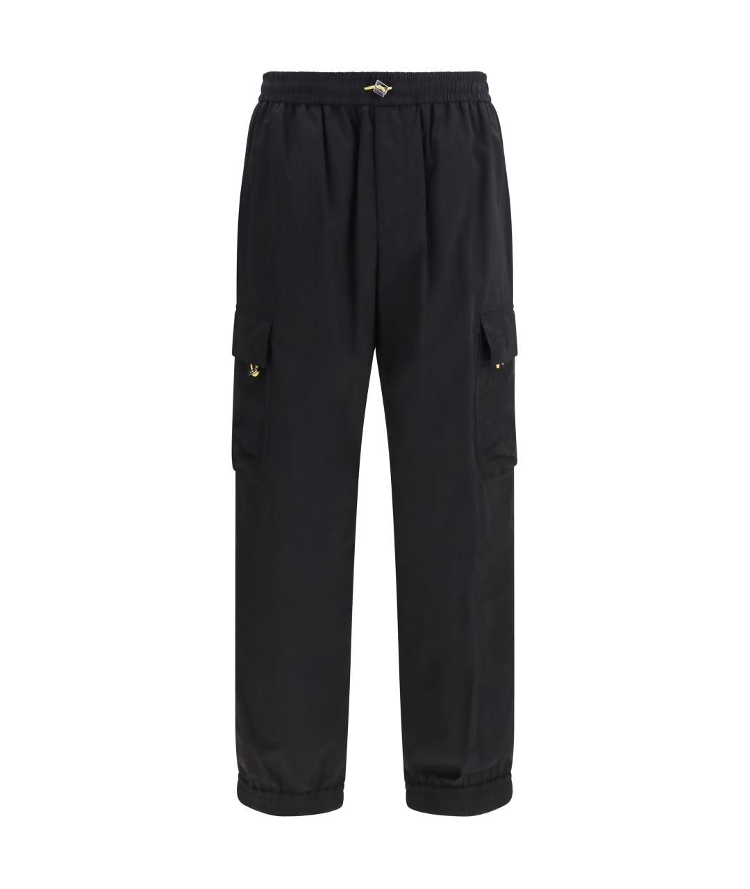 FENDI Черные хлопковые повседневные брюки, фото 1