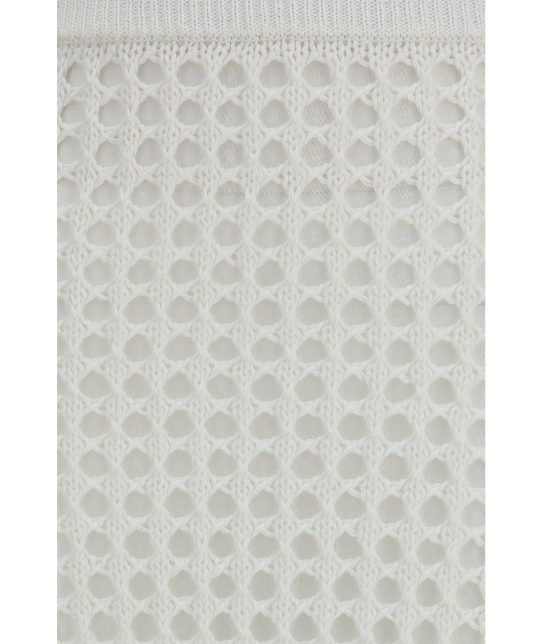 MAX MARA Белая хлопковая юбка миди, фото 3