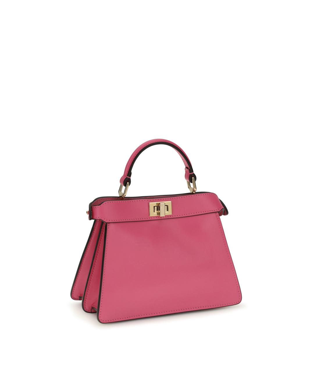 FENDI Розовая кожаная сумка тоут, фото 2