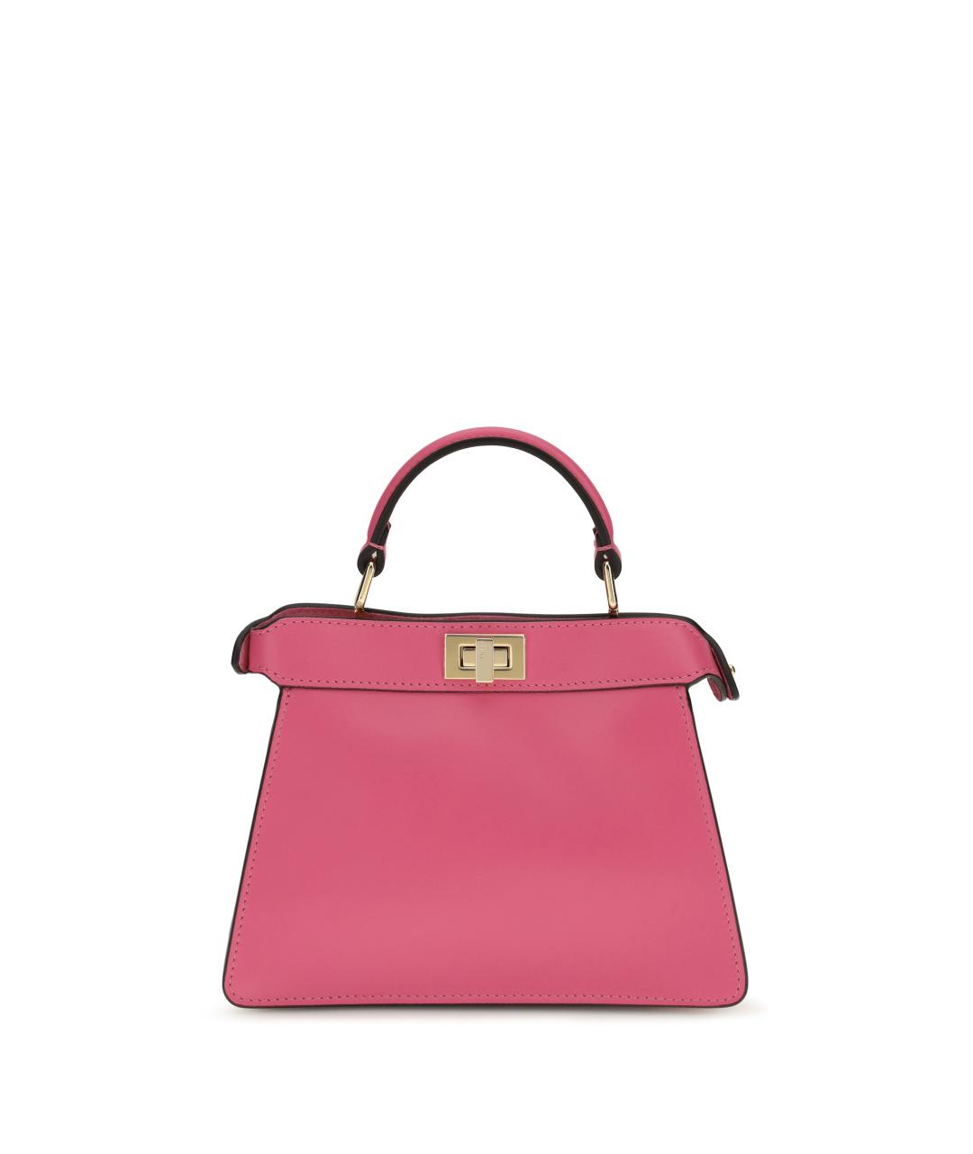 FENDI Розовая кожаная сумка тоут, фото 1