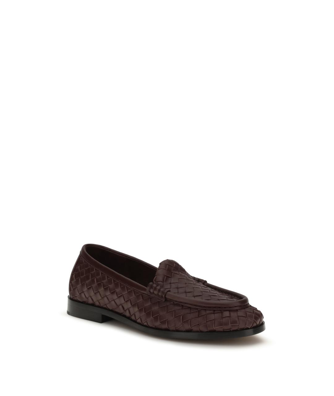 BOTTEGA VENETA Коричневые кожаные лоферы, фото 2