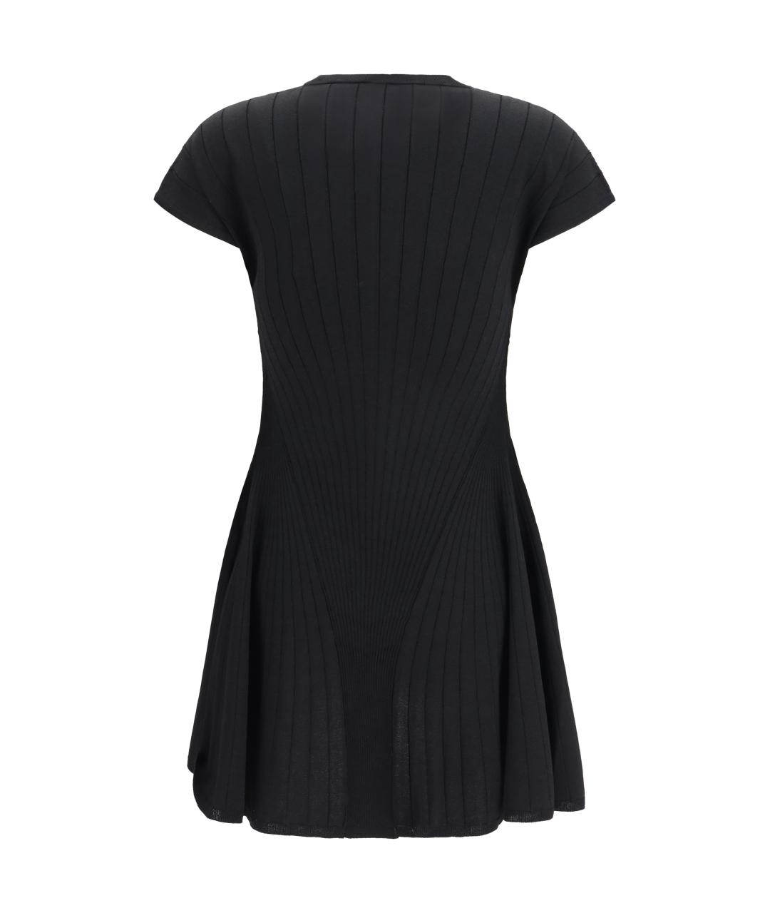 SPORTMAX Черное вискозное повседневное платье, фото 2