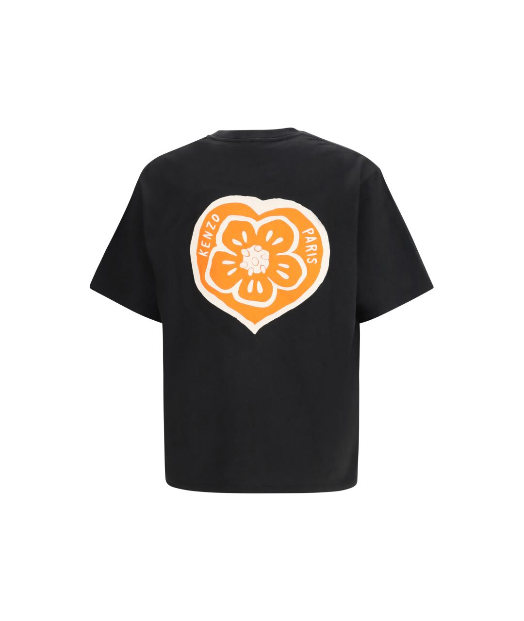 KENZO Черная хлопковая футболка, фото 2