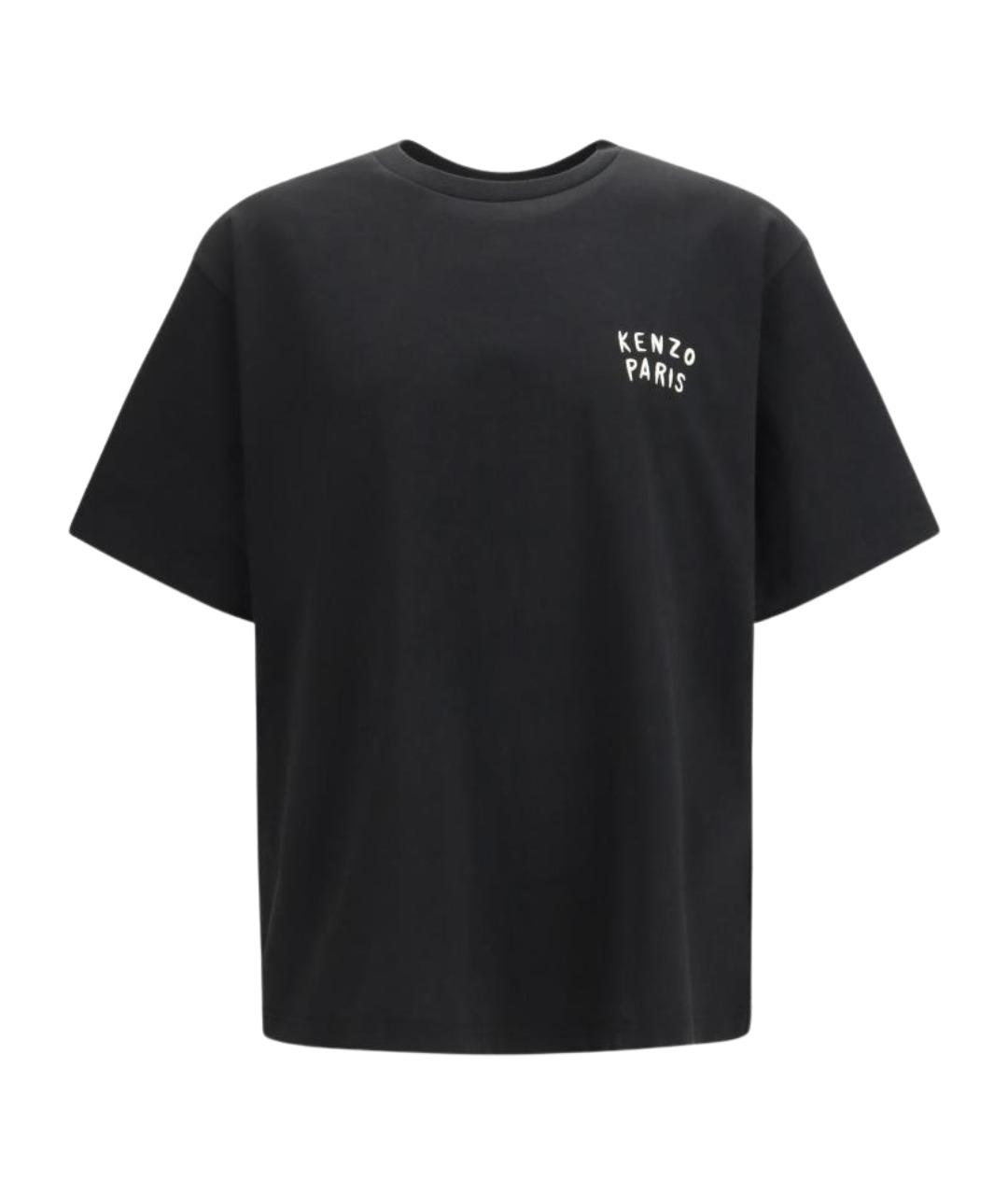 KENZO Черная хлопковая футболка, фото 1