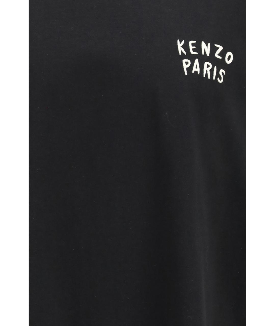 KENZO Черная хлопковая футболка, фото 3