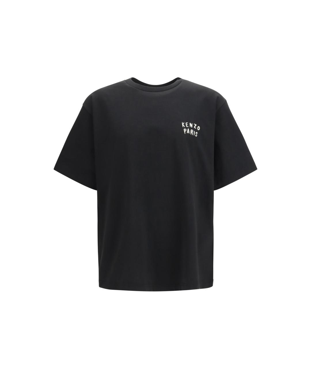 KENZO Черная хлопковая футболка, фото 4