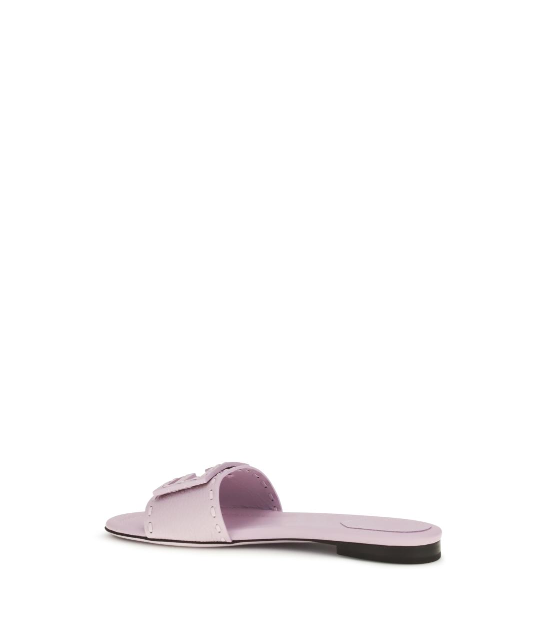 FENDI Розовые кожаные сандалии, фото 3