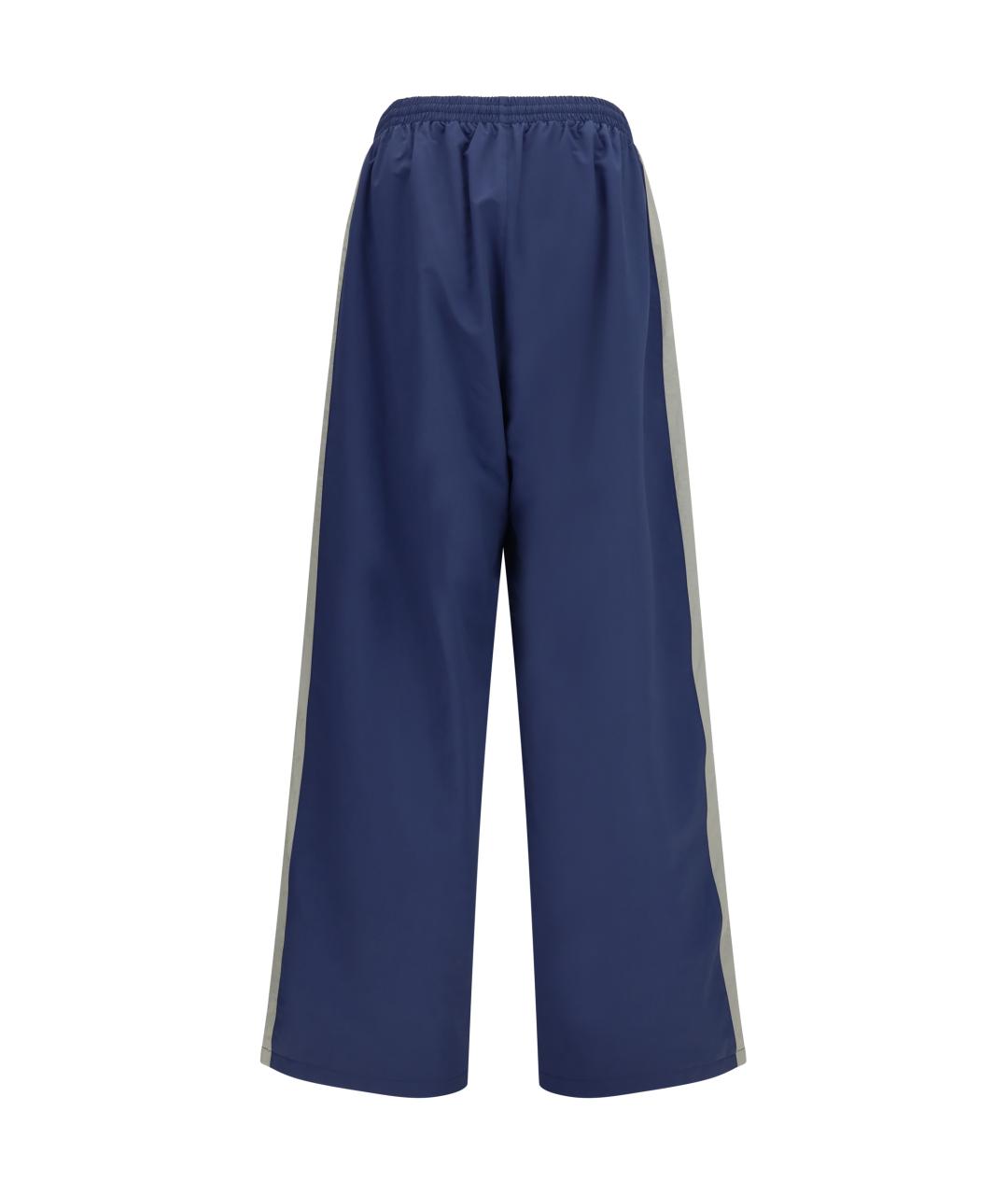 BALENCIAGA Синие полиэстеровые повседневные брюки, фото 2