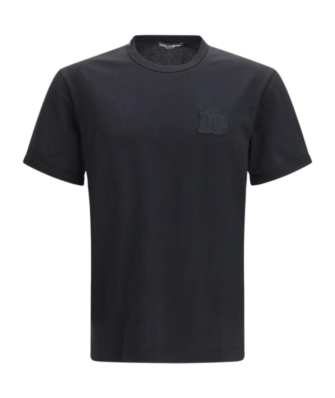DOLCE&GABBANA Черная хлопковая футболка, фото 1