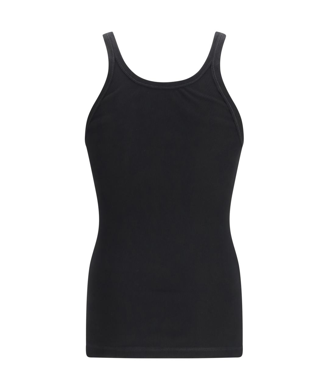 DOLCE&GABBANA Черная хлопковая майка, фото 2