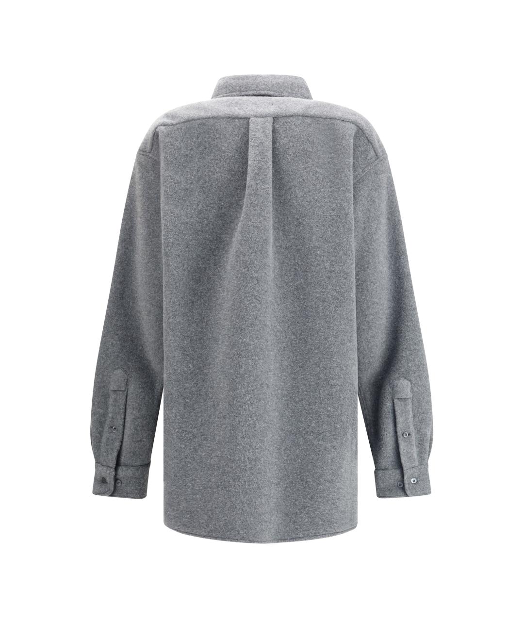 MIU MIU Серая полиэстеровая рубашка, фото 2