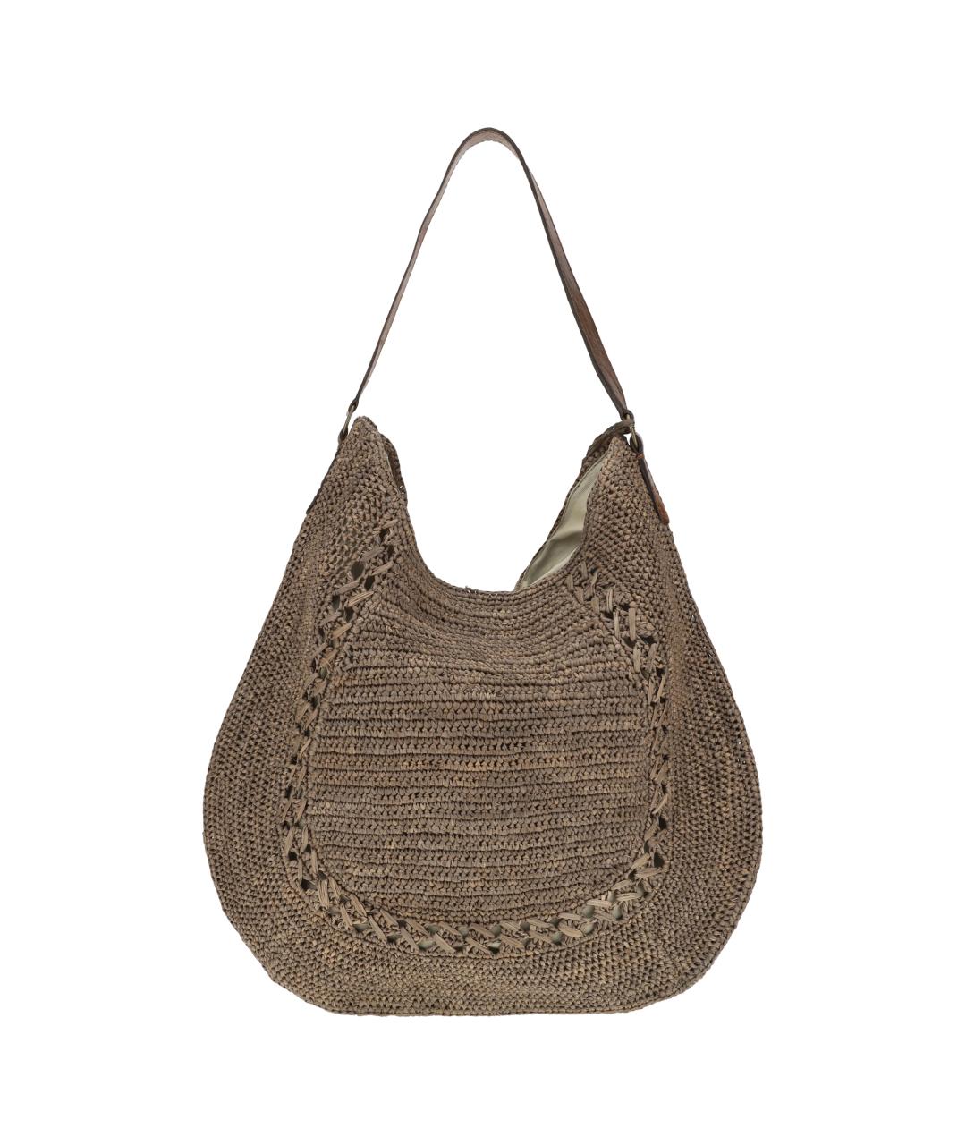 IBELIV Коричневая пелетеная сумка тоут, фото 1