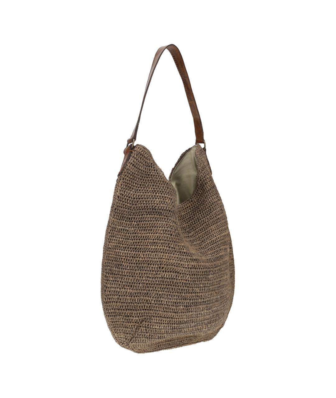 IBELIV Коричневая пелетеная сумка тоут, фото 3