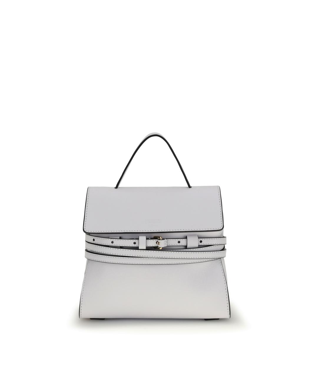 MOSCHINO Белая кожаная сумка через плечо, фото 1