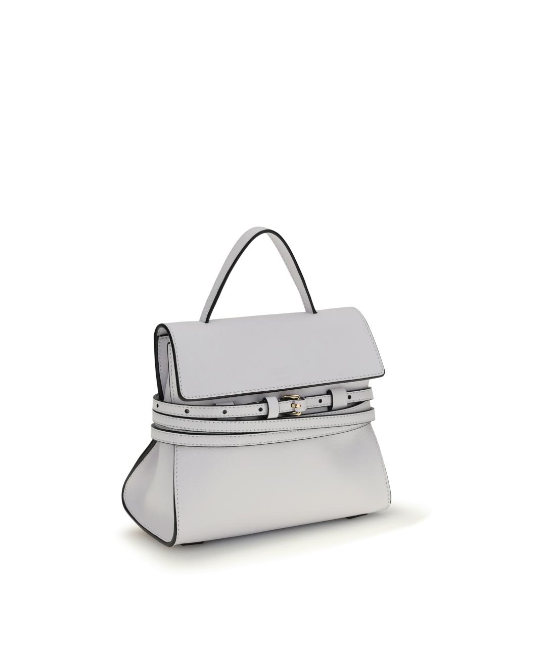 MOSCHINO Белая кожаная сумка через плечо, фото 2