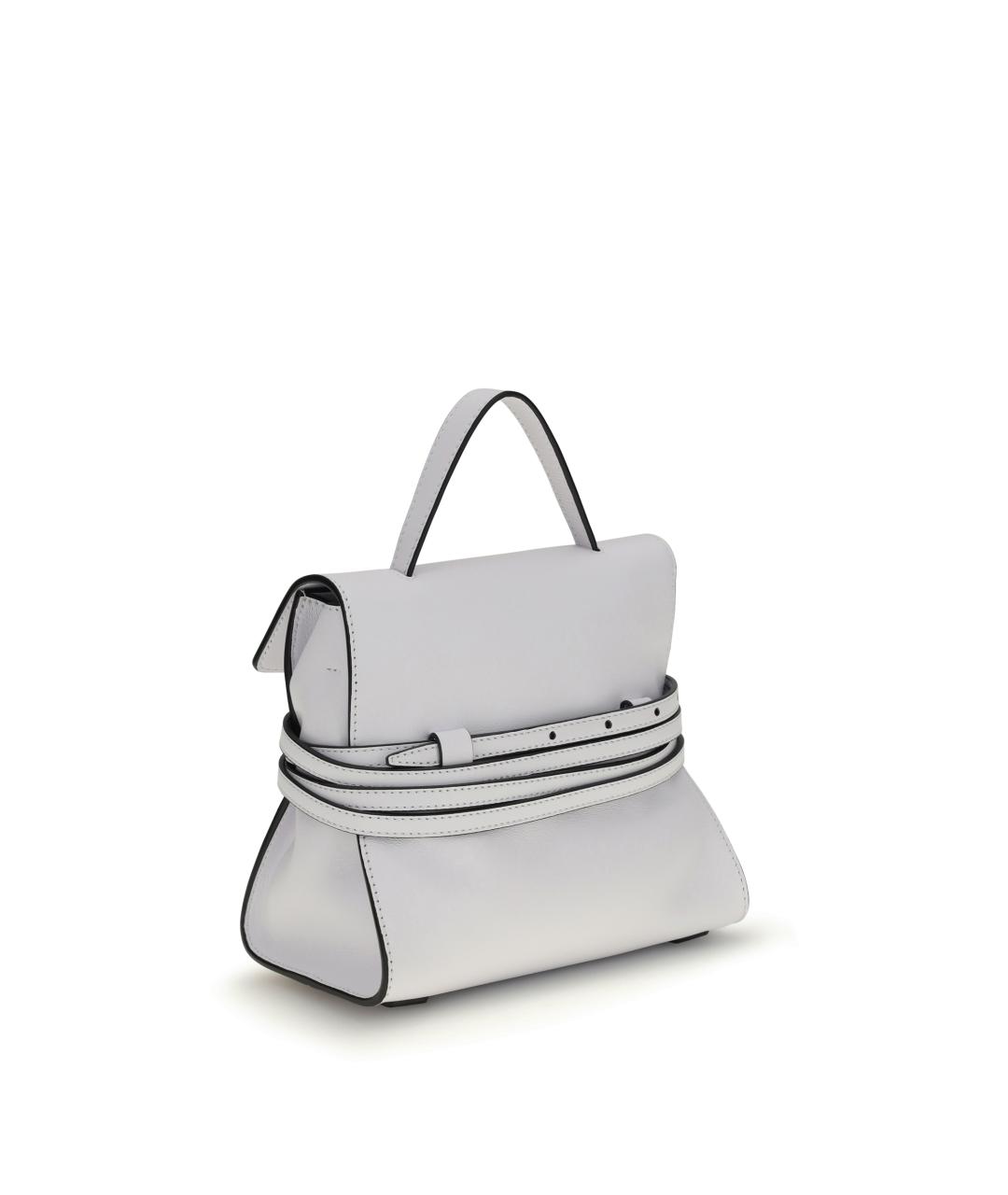 MOSCHINO Белая кожаная сумка через плечо, фото 3