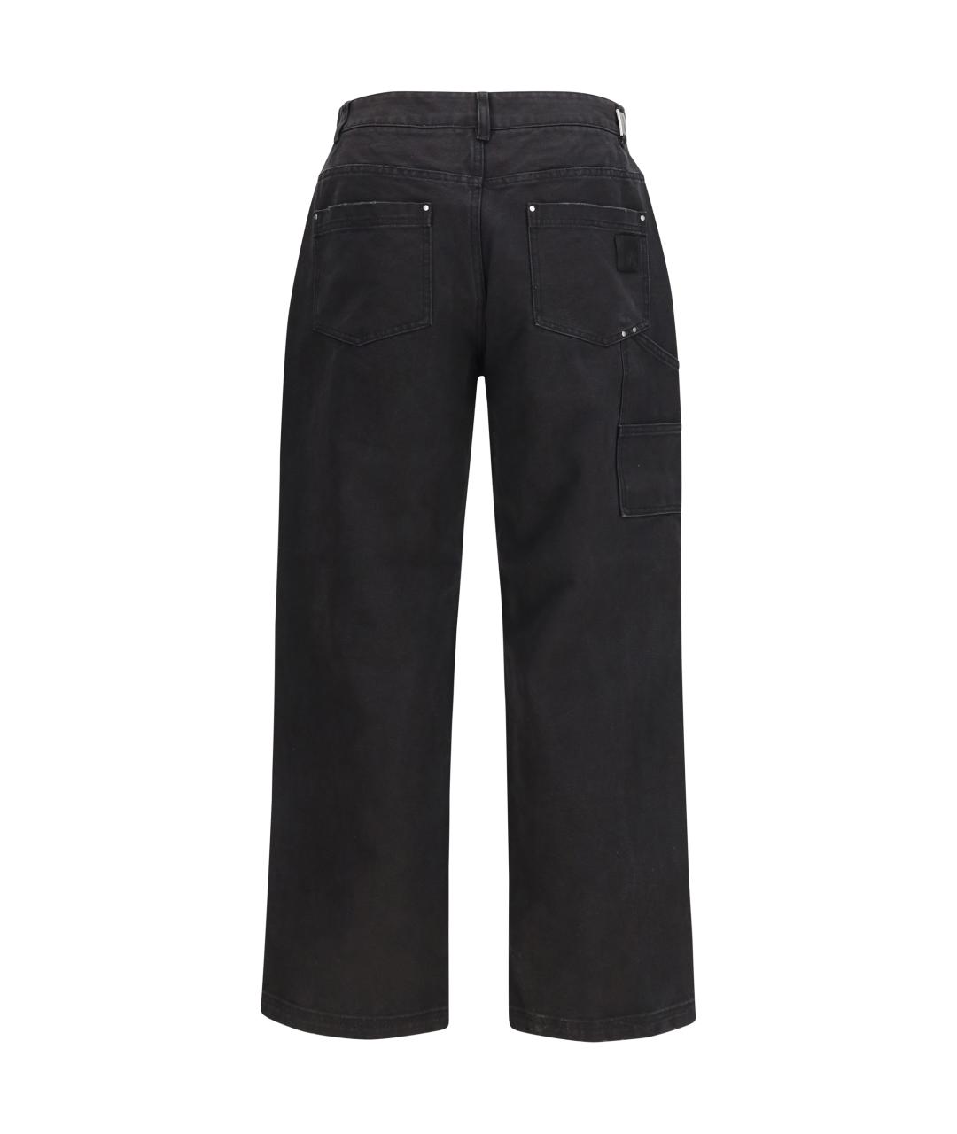 REPRESENT Черные хлопковые повседневные брюки, фото 2