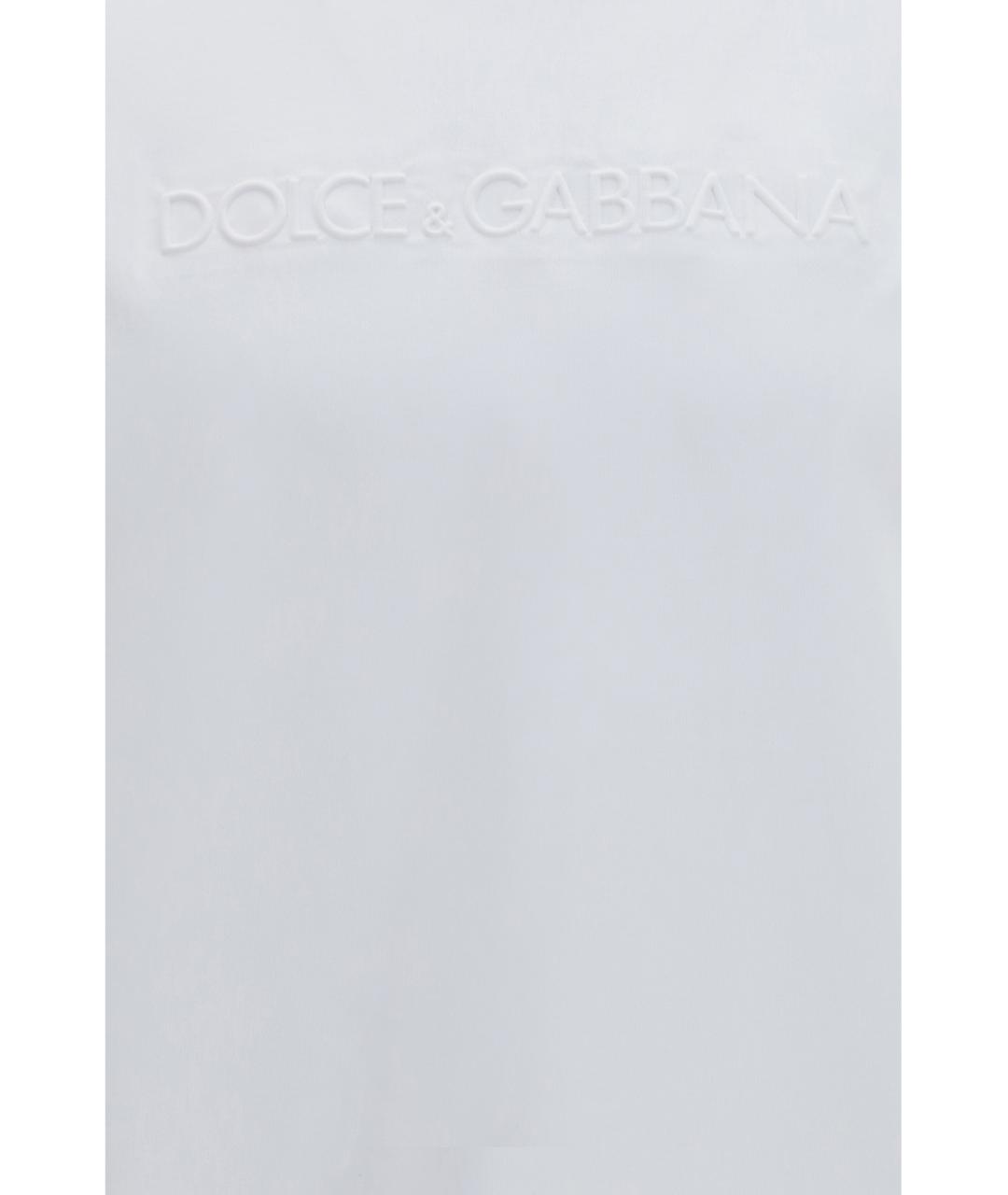 DOLCE&GABBANA Белая хлопковая футболка, фото 3