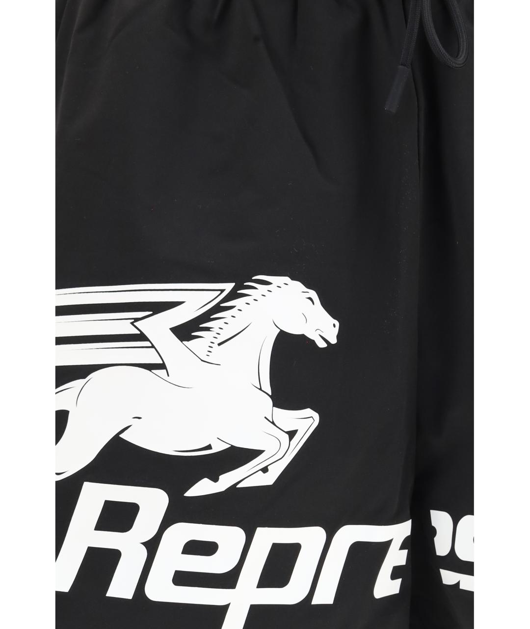 REPRESENT Черные полиэстеровые шорты, фото 3