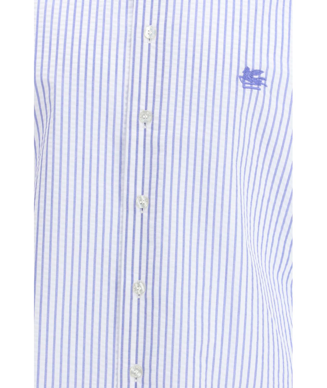 ETRO Голубая хлопковая классическая рубашка, фото 3