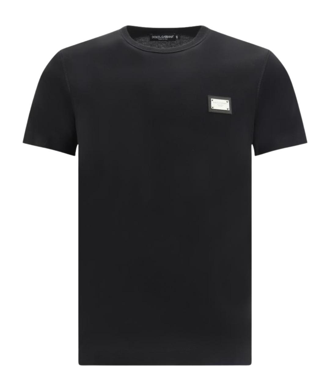 DOLCE&GABBANA Черная хлопковая футболка, фото 1