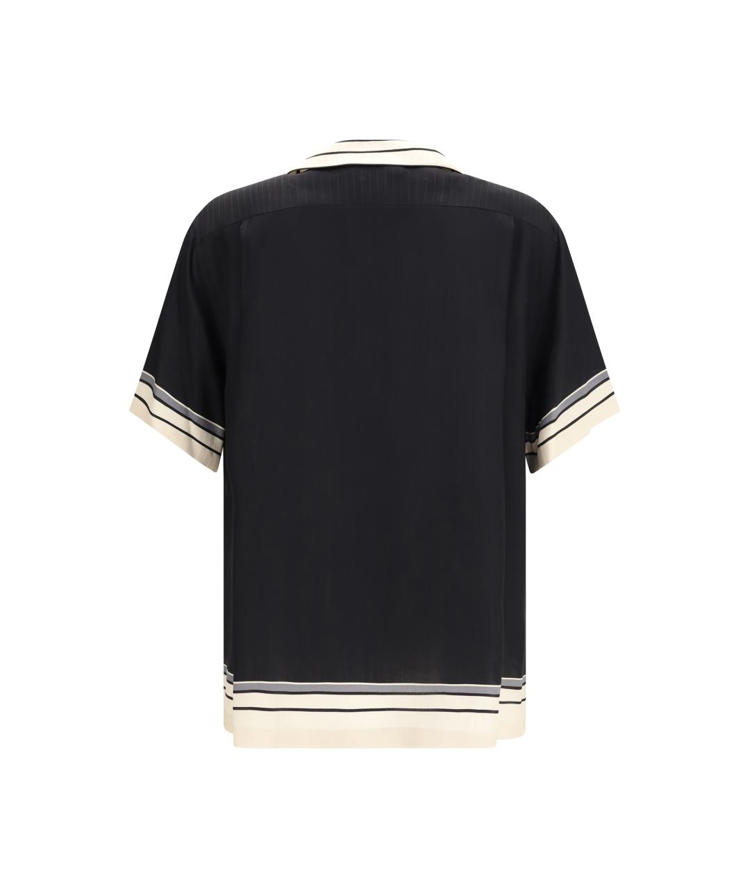 DOLCE&GABBANA Черная шелковая кэжуал рубашка, фото 2