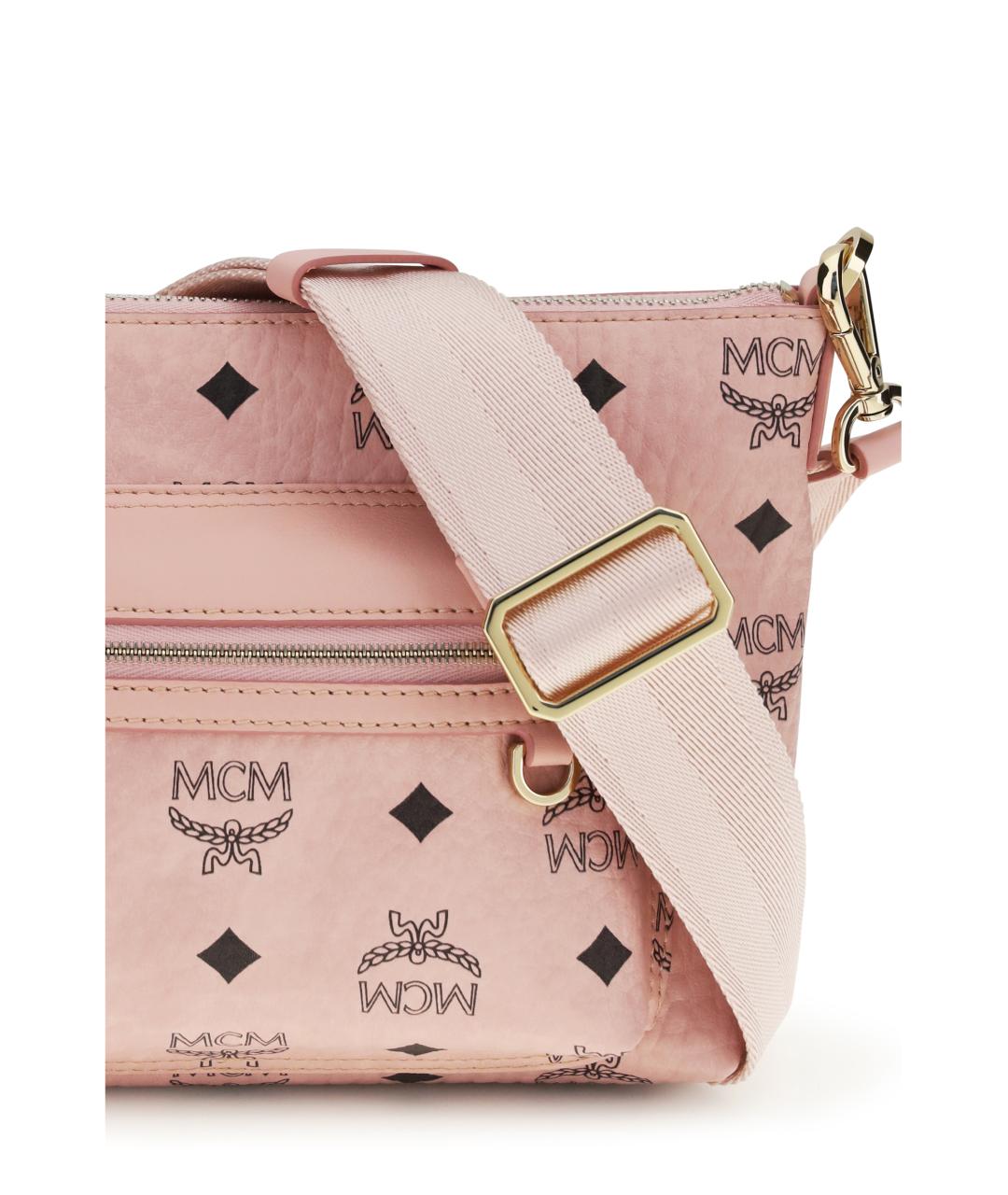 MCM Розовая тканевая сумка через плечо, фото 4