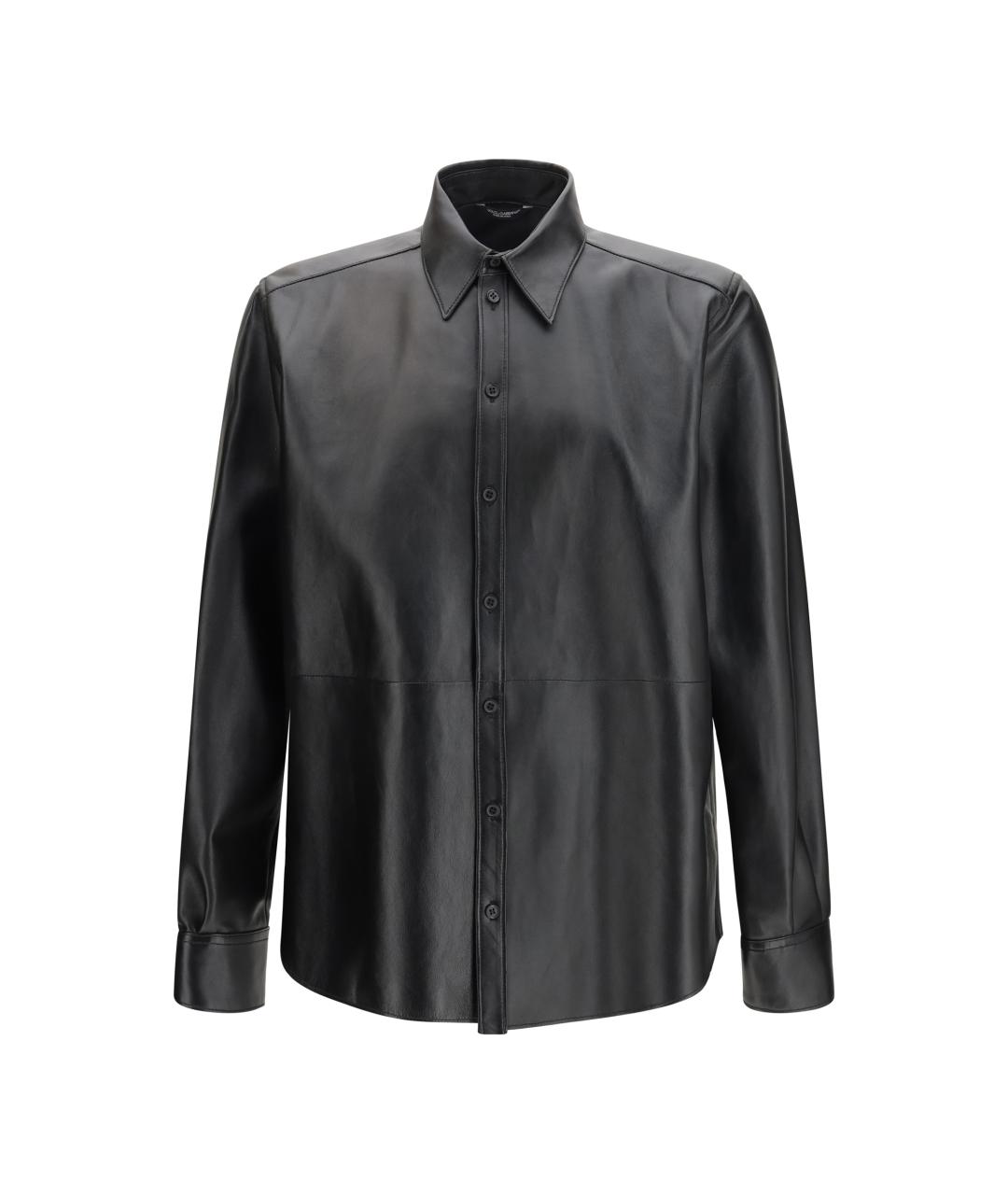 DOLCE&GABBANA Черная кожаная куртка, фото 1