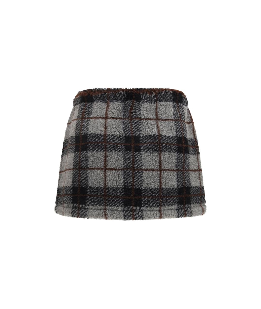 MIU MIU Мульти синтетическая юбка мини, фото 2