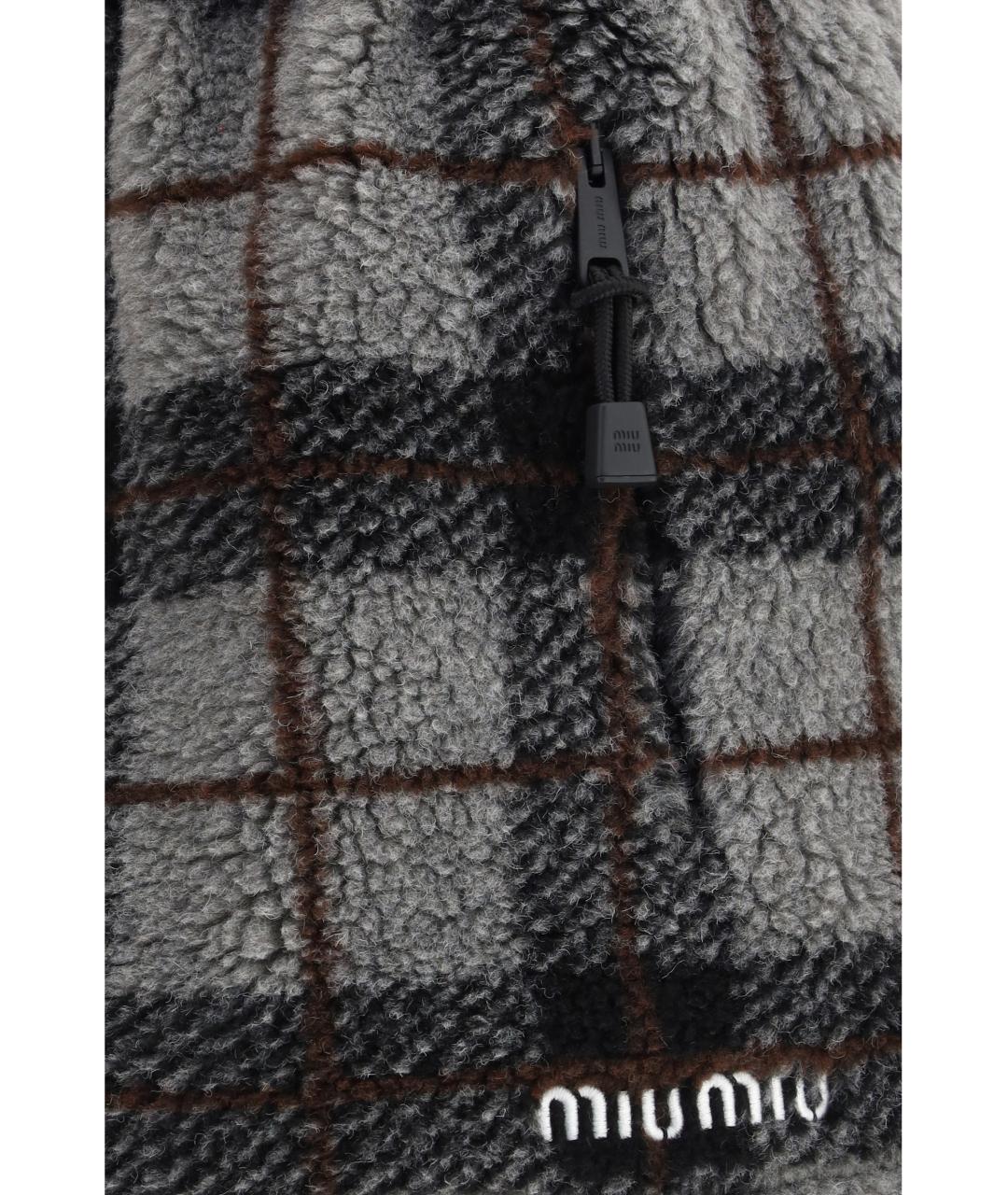 MIU MIU Мульти синтетическая юбка мини, фото 3