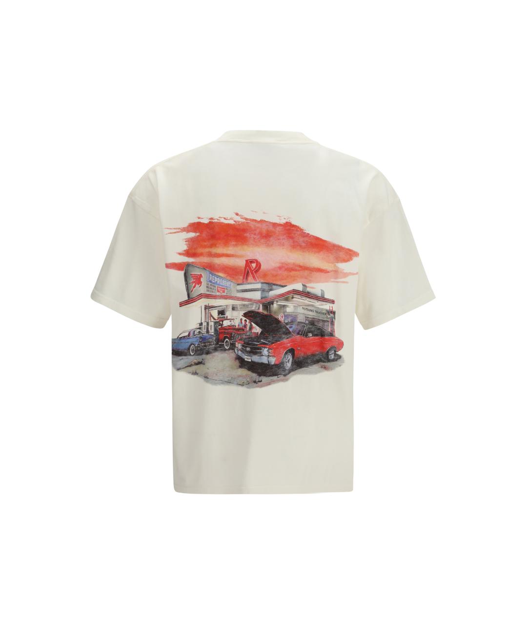 REPRESENT Белая хлопковая футболка, фото 2