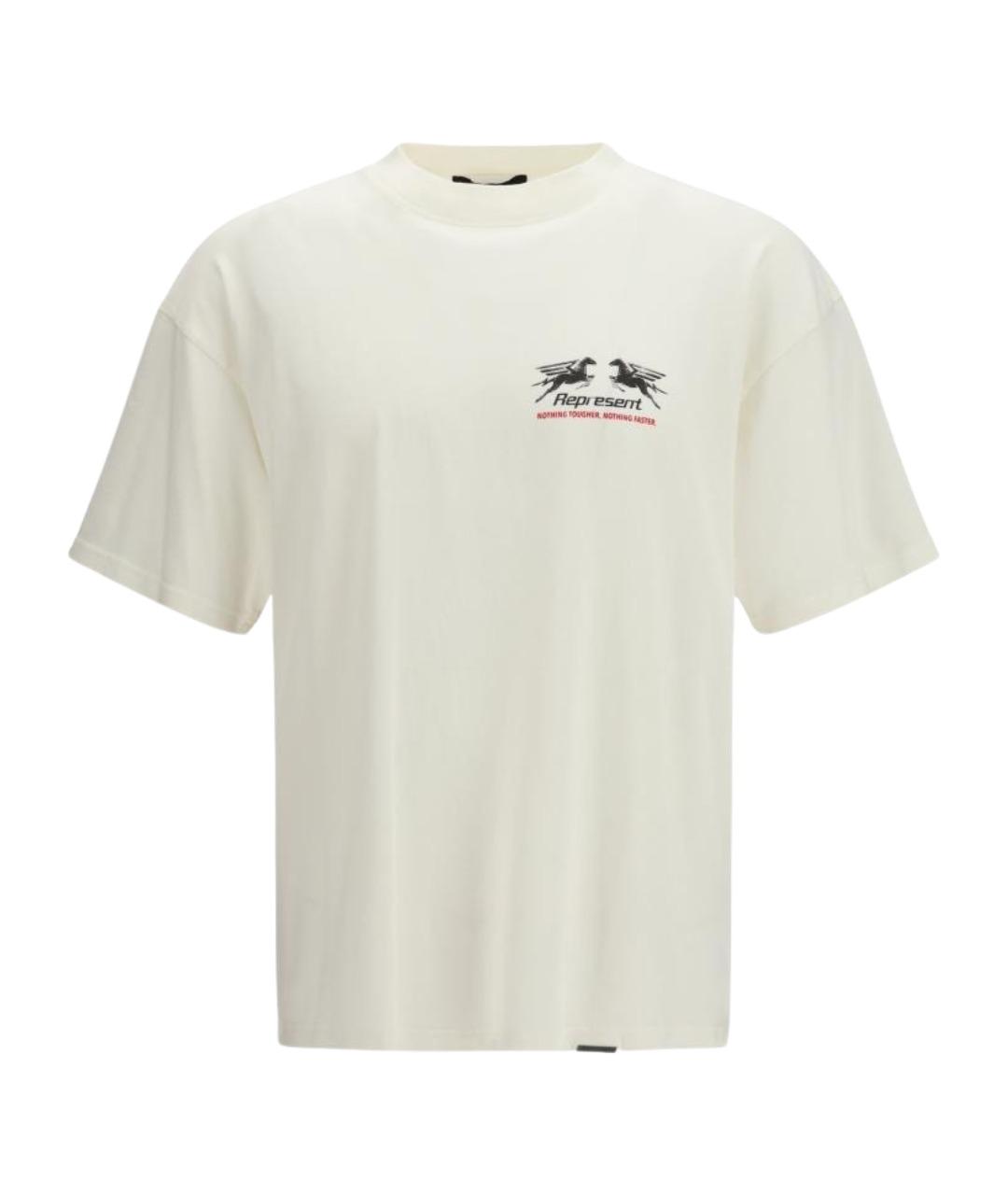REPRESENT Белая хлопковая футболка, фото 1