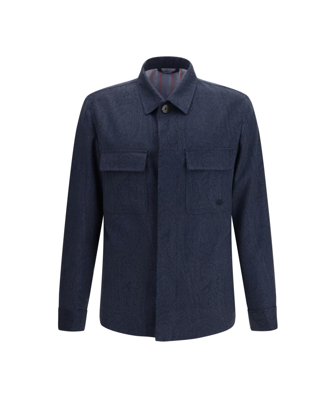 ETRO Темно-синяя шерстяная куртка, фото 1