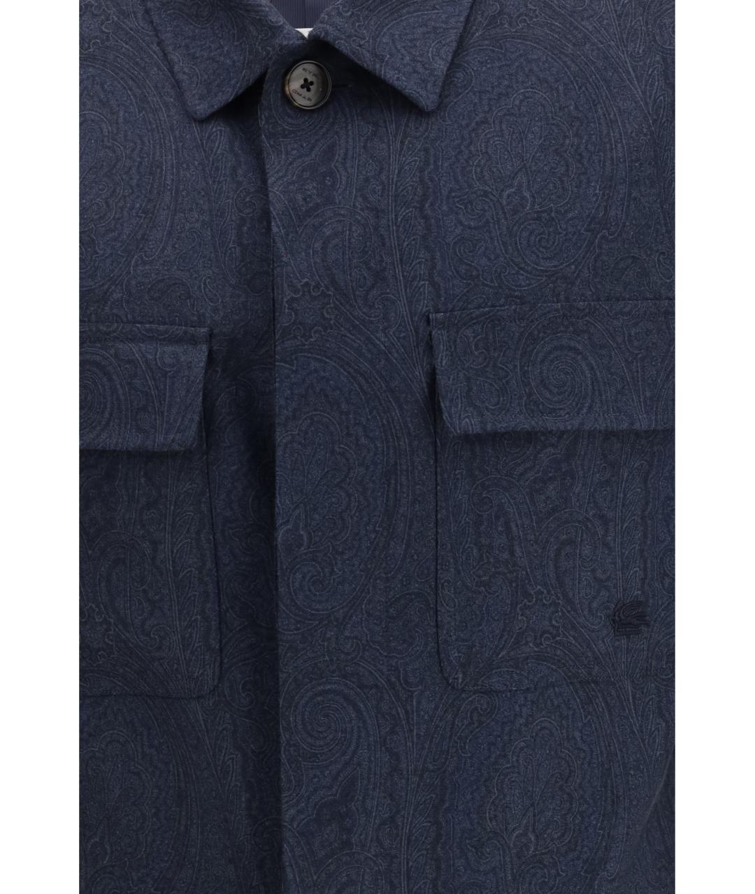 ETRO Темно-синяя шерстяная куртка, фото 3