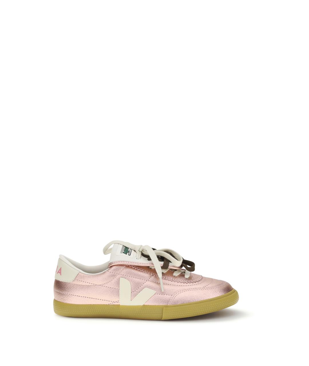 VEJA Розовые кожаные кеды, фото 1